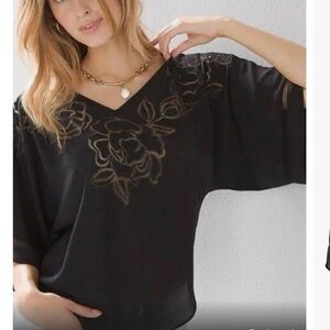 WHBM laser cut floral kimono